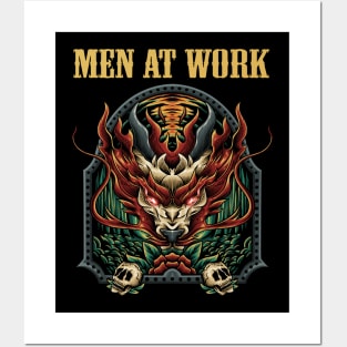 WORK AT THE MEN BAND Posters and Art